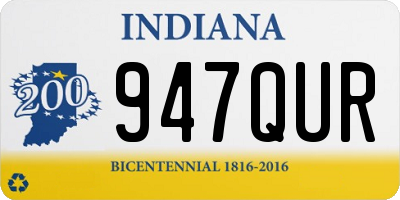 IN license plate 947QUR