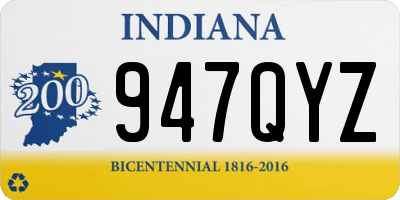 IN license plate 947QYZ