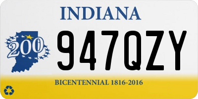 IN license plate 947QZY