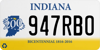 IN license plate 947RBO