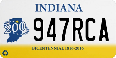 IN license plate 947RCA