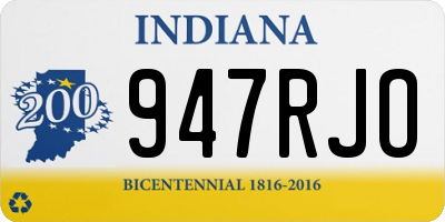 IN license plate 947RJO