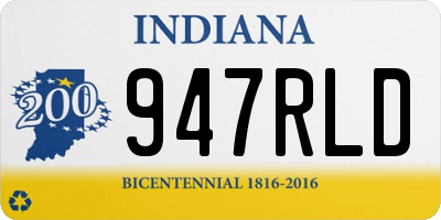 IN license plate 947RLD