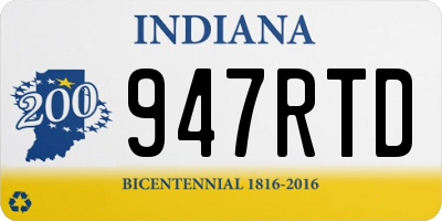 IN license plate 947RTD