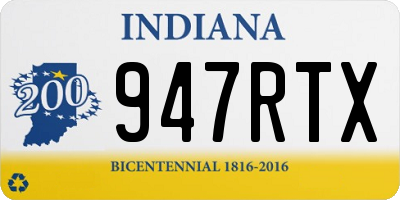 IN license plate 947RTX