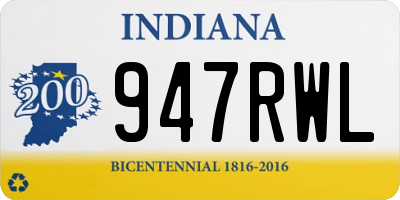 IN license plate 947RWL