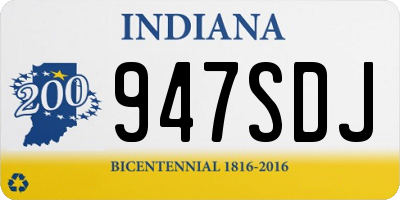 IN license plate 947SDJ