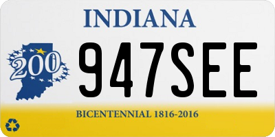 IN license plate 947SEE