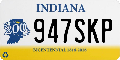 IN license plate 947SKP