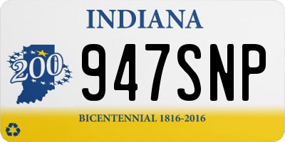 IN license plate 947SNP
