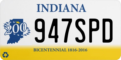IN license plate 947SPD