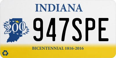 IN license plate 947SPE