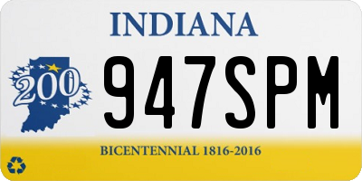IN license plate 947SPM