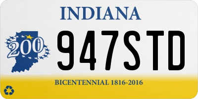 IN license plate 947STD