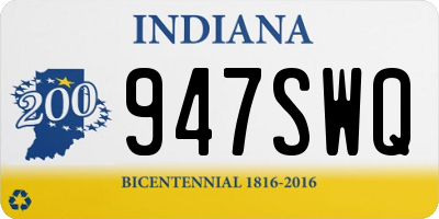 IN license plate 947SWQ