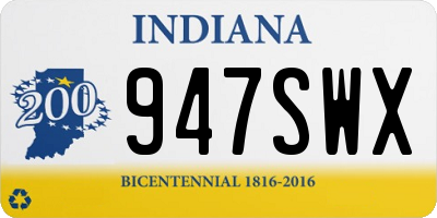 IN license plate 947SWX