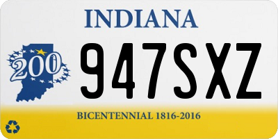 IN license plate 947SXZ