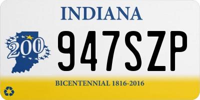 IN license plate 947SZP