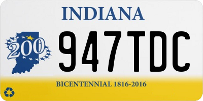 IN license plate 947TDC