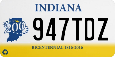 IN license plate 947TDZ
