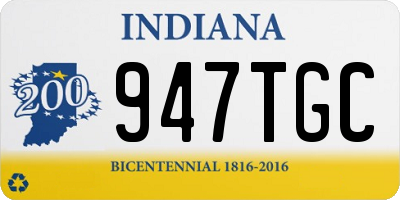 IN license plate 947TGC