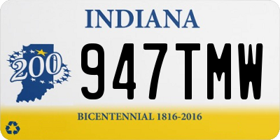 IN license plate 947TMW
