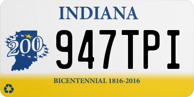 IN license plate 947TPI