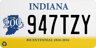 IN license plate 947TZY