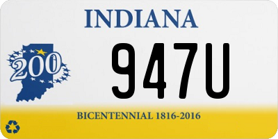 IN license plate 947U