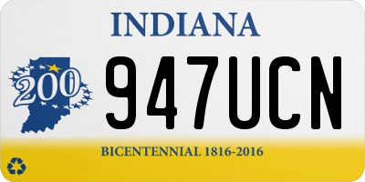 IN license plate 947UCN