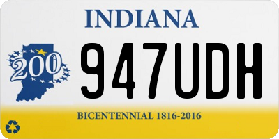 IN license plate 947UDH