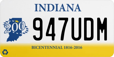 IN license plate 947UDM