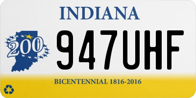 IN license plate 947UHF