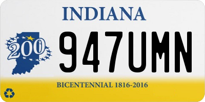 IN license plate 947UMN