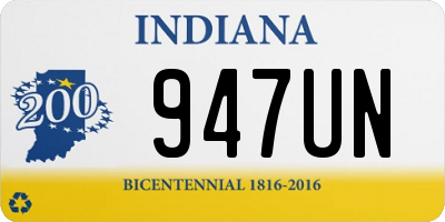 IN license plate 947UN