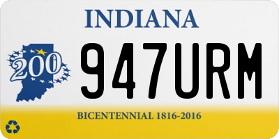 IN license plate 947URM