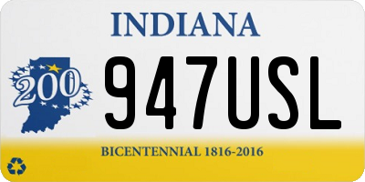 IN license plate 947USL