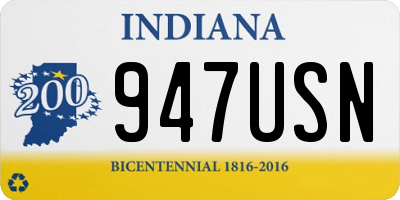 IN license plate 947USN
