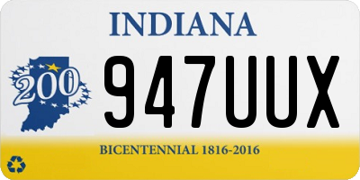 IN license plate 947UUX
