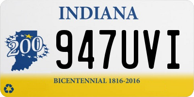 IN license plate 947UVI
