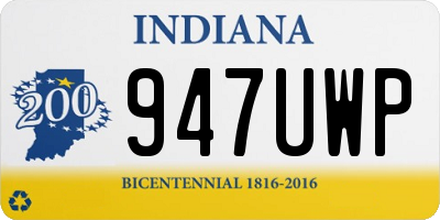 IN license plate 947UWP
