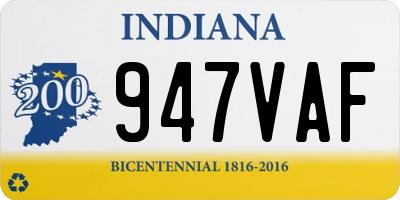 IN license plate 947VAF
