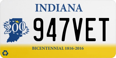 IN license plate 947VET