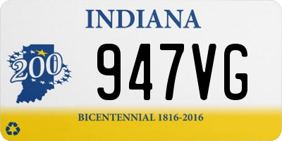 IN license plate 947VG