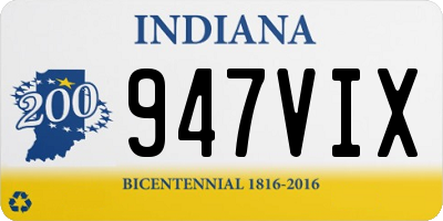 IN license plate 947VIX