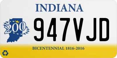 IN license plate 947VJD