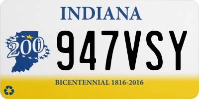 IN license plate 947VSY