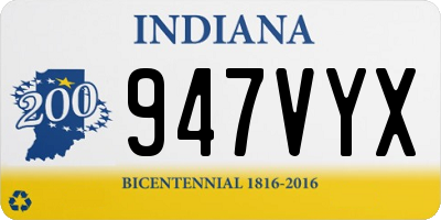 IN license plate 947VYX