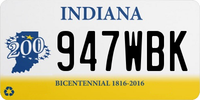 IN license plate 947WBK