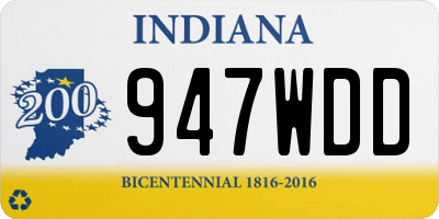 IN license plate 947WDD